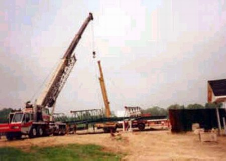 US-23 Drive-In Theater - Raising The New Screen 1997 Courtesy Gary Flinn